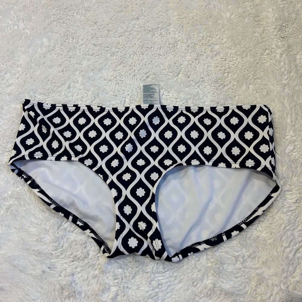 Boden Women's Bikini Bottoms Navy White Summer Resort Preppy Casual Sz 12